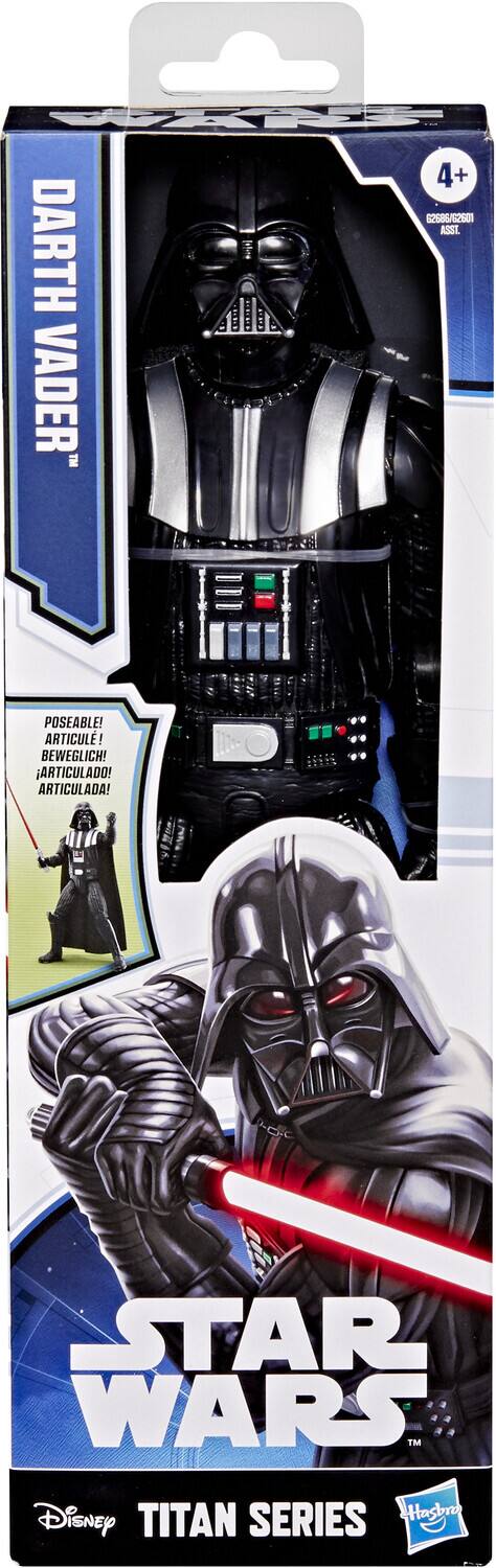KPS 4+ 62586/62501 ASSt. DARTH VADER TM POSEABLE! ARTICUL! BEWEGLICH! ARTICULADO! ARTICULADA! STAR WARS TM Disney TITAN SERIES Hasbro