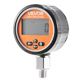 VEVOR - Digital Hydraulic Pressure Gauge, 0-10000 PSI (0-700 Bar) Hydraulic Pressure Sensor, Manometer Tester - Black;orange