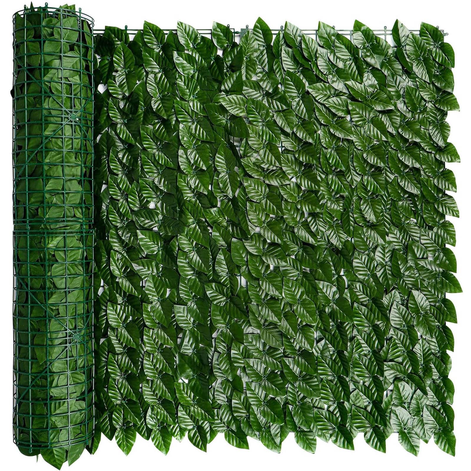 Auledio - 9.84ft Artificial Ivy Privacy Fence Wall Screen, Faux Greenery Backdrop Ivy Vine Leaf Hedges Fence Panels - Green