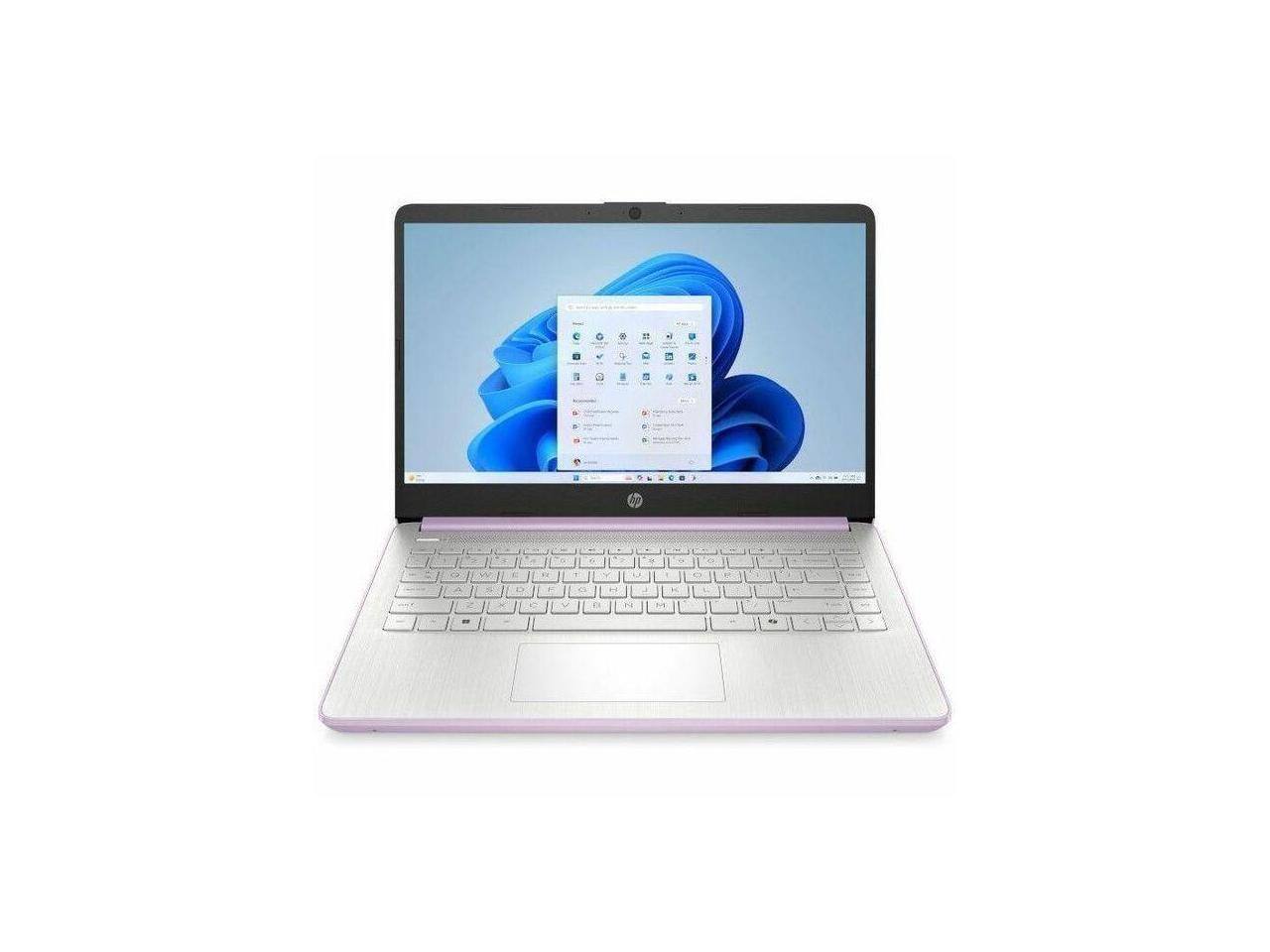 Alt View 4. HP - HP 14-d3000 Touchscreen Notebook - Intel Celeron N4500 - 4 GB - Honey Lavender - Windows 11 Home - Honey Lavender.