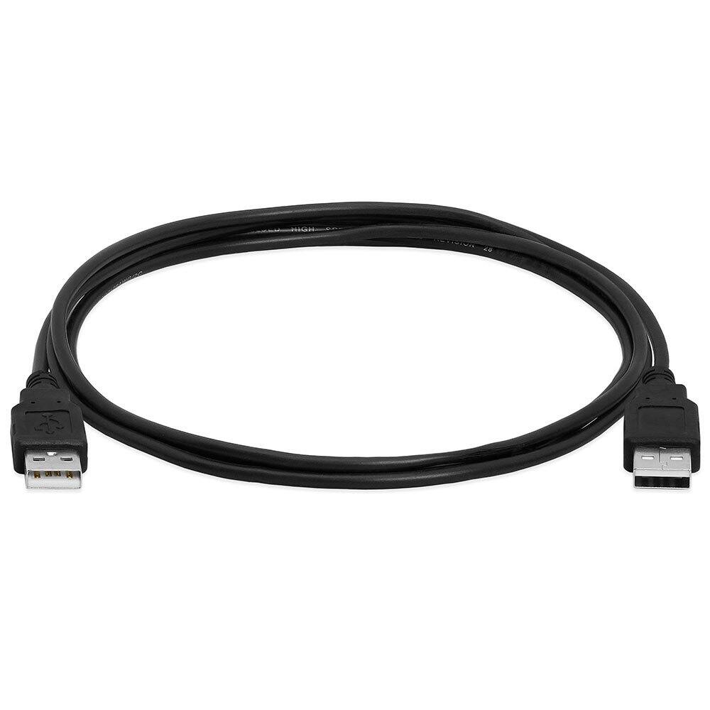 Angle. Cmple.com - USB A to A Cable 6ft Black USB-A 2.0 Male to Male 480Mbps High-Speed Data Cord - Black.