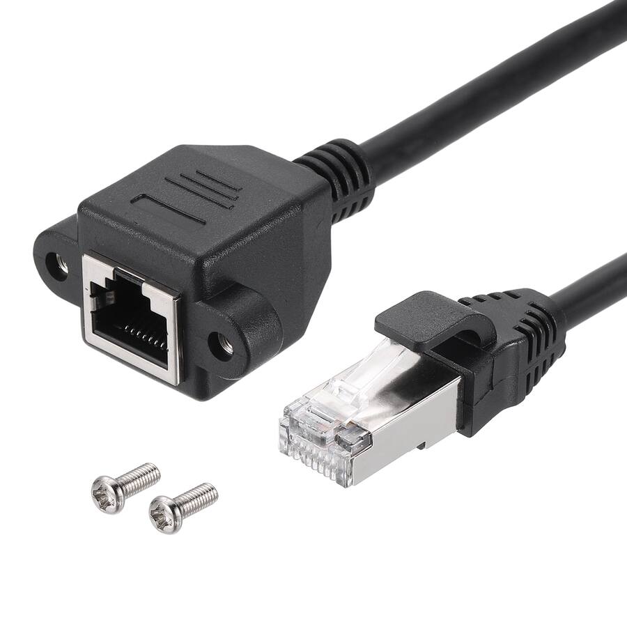 Modem Front Unique Bargains Cat5 Extension Cable, RJ45 Male to Female Panel Mount ...
