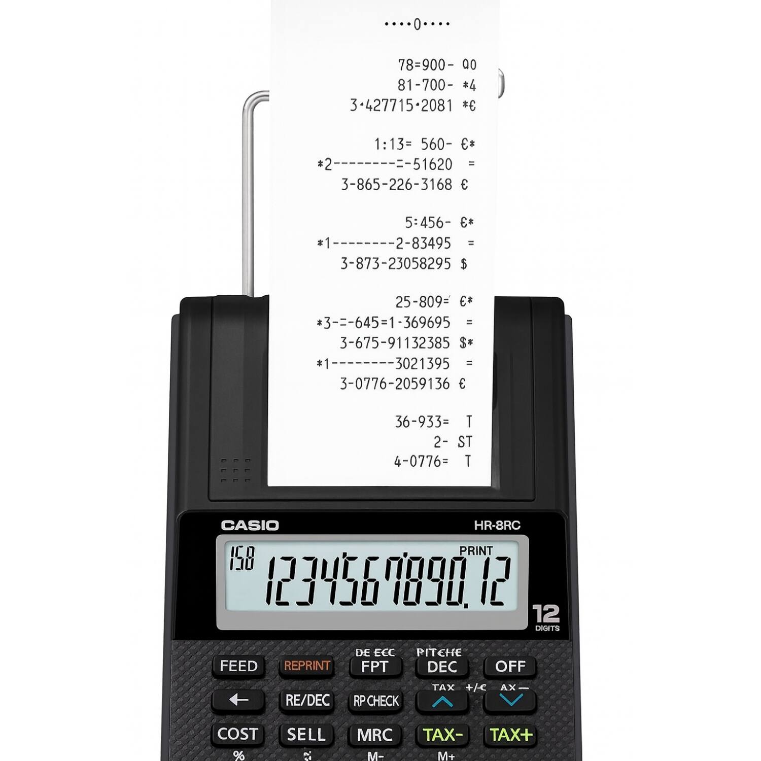 78=900- 00  
81-700- #4  
7715-2081 #6  
1:13= 560- *  
3-427715-2081  
3-865-226-3168  
5:456- *  
3-8349 =  
3-873-23058295 $  
25-809= *  
3-645=1-369695 =  
3-675-91132385 $  
1--------3021395 -  
3-0776-2059136  
36-933= T  
2- ST  
4-0776= T  
CASIO HR-8RC  
PRINT  
1234567898  
12  
DIGITS  
FEED  
REPRINT  
FPT  
DEC  
OFF  
RE/DEC  
RP CHECK  
COST  
SELL  
MRC  
TAX-  
TAX+
