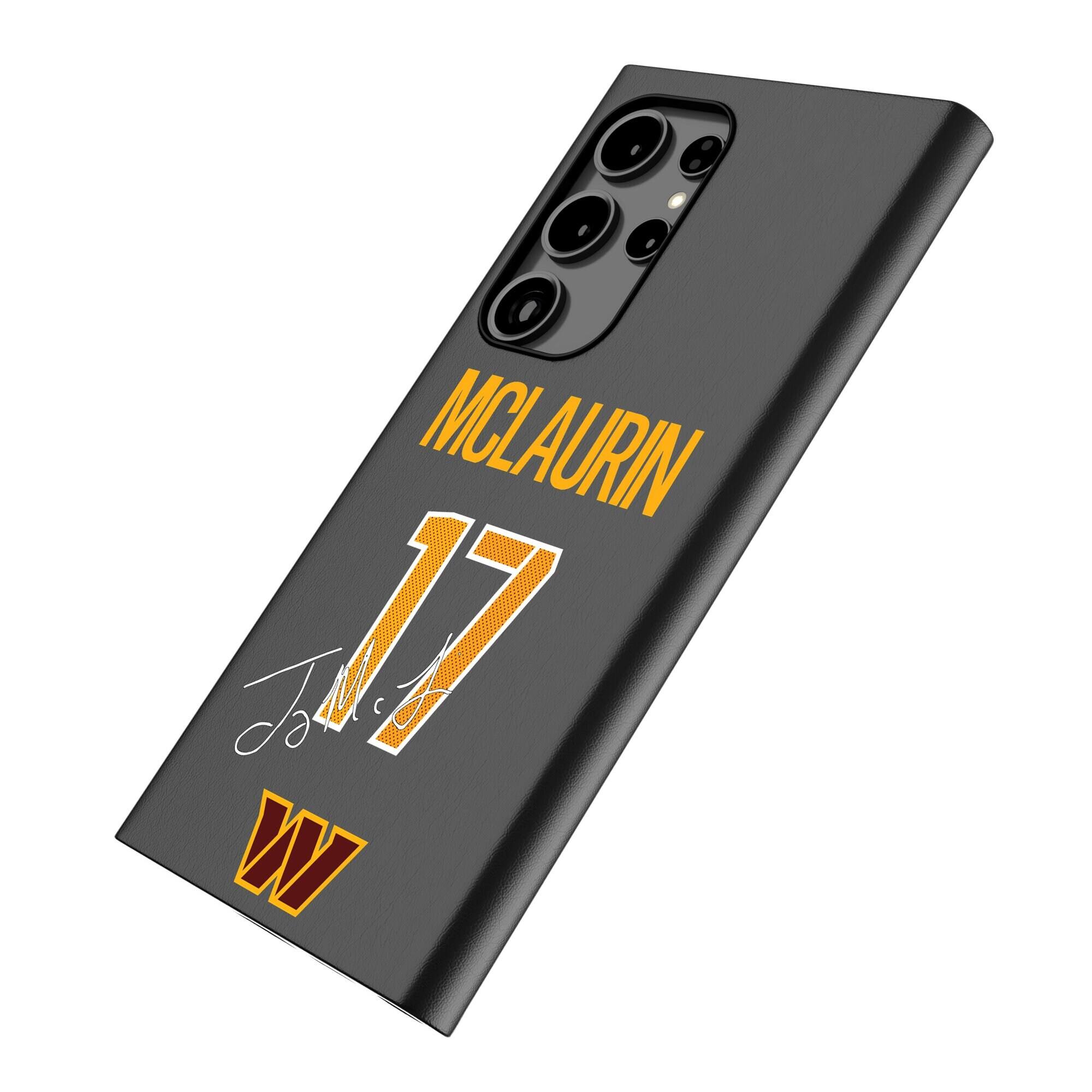 Alt View 1. Keyscaper - Terry McLaurin Black Washington Commanders Galaxy Magnetic Bump Case - S25 - Black.