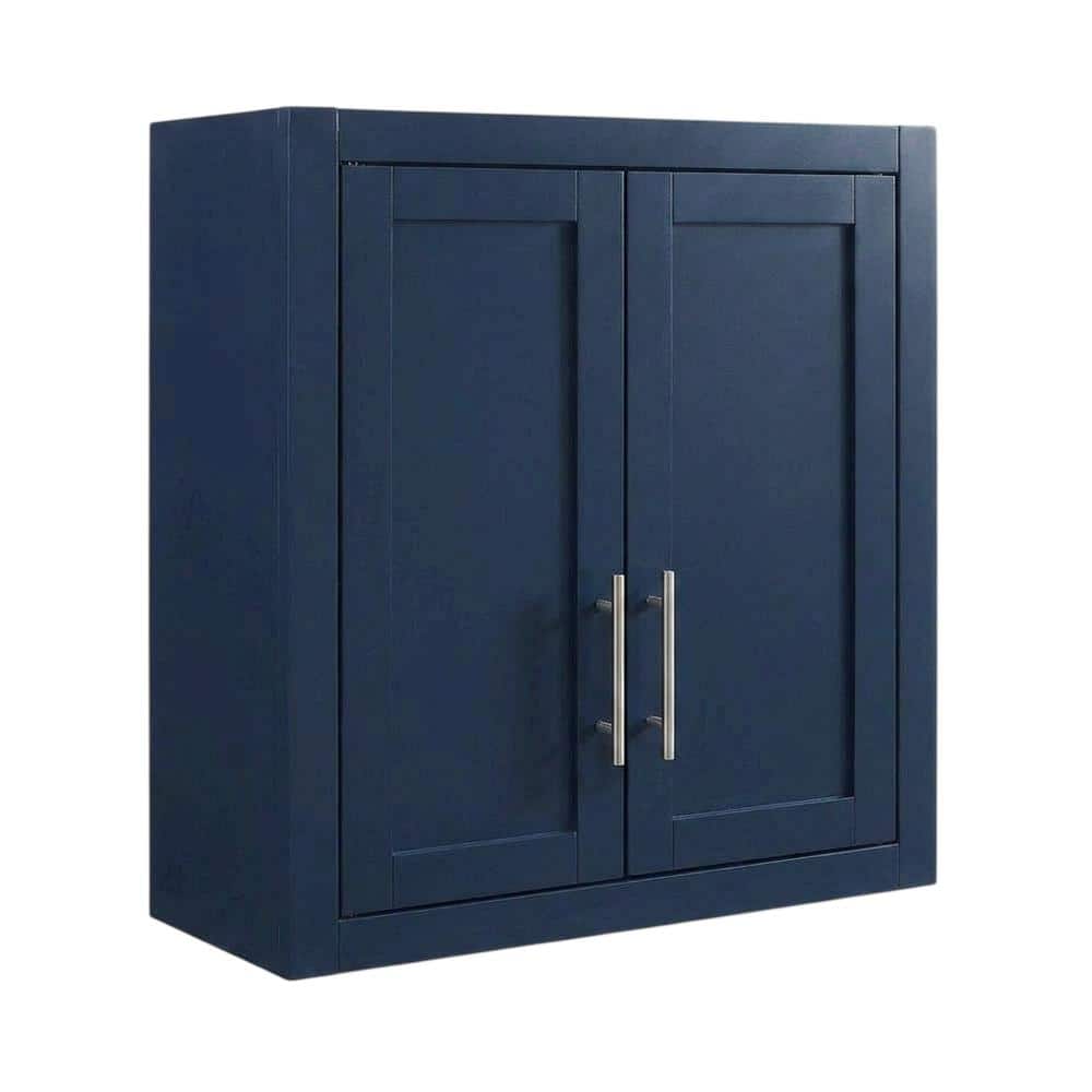 FurniFact - Wall Storage Cabinet in Stylish Finish for Versatile Organization - Navy