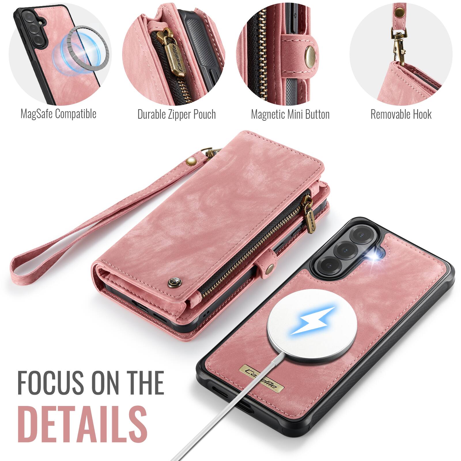 POOS MagSafe Compatible Durable Zipper Pouch Magnetic Mini Button Removable Hook

FOCUS ON THE DETAILS