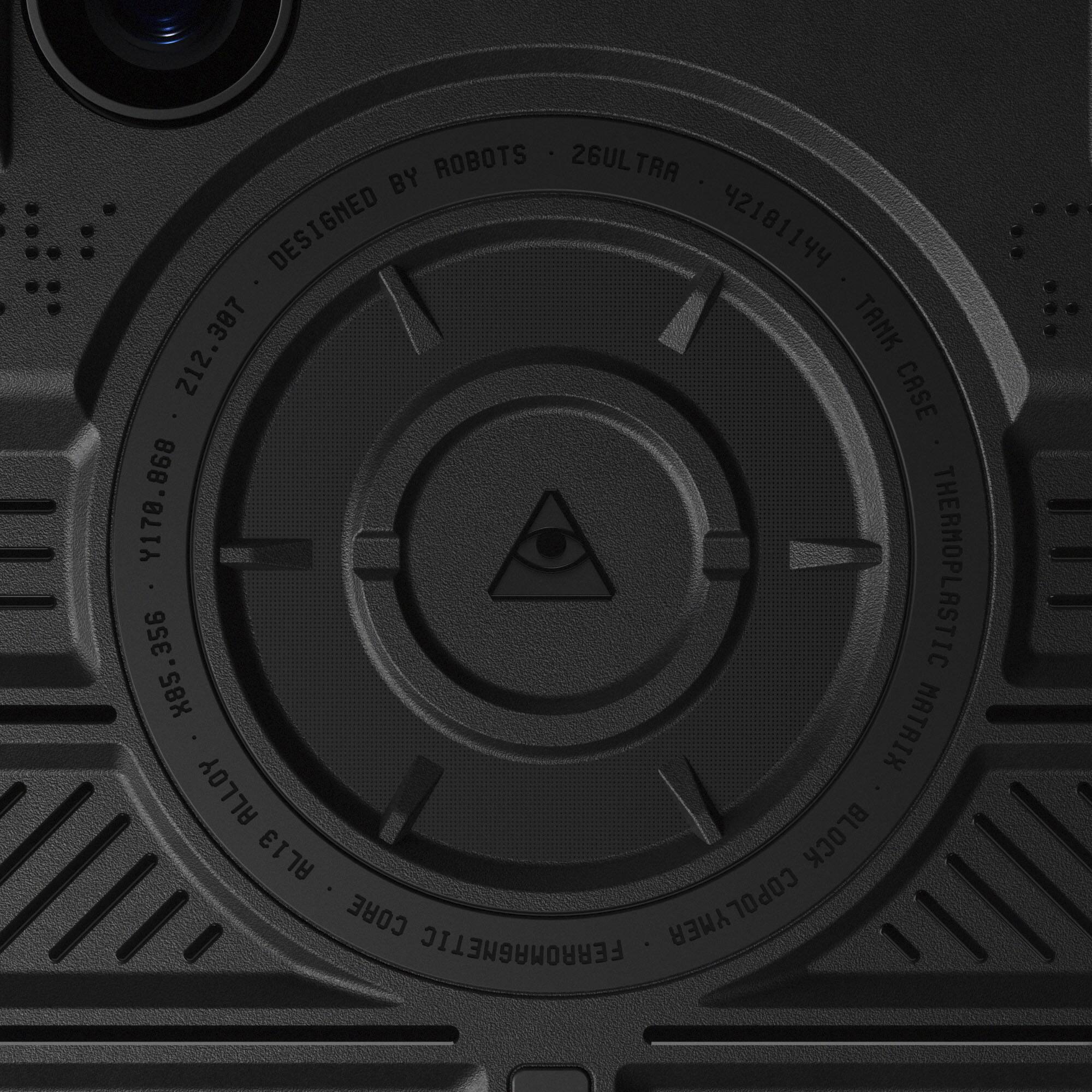 ROBOTS 26ULTRA BY DESIGNED 42181144 212.307 TANK 212. CASE Y178.868 X85.356 356 THERMOPLASTIC X85 MATRIX ALLOY BL AL13 BLOCK CORE FERROMAGNETIC COPOLYMER