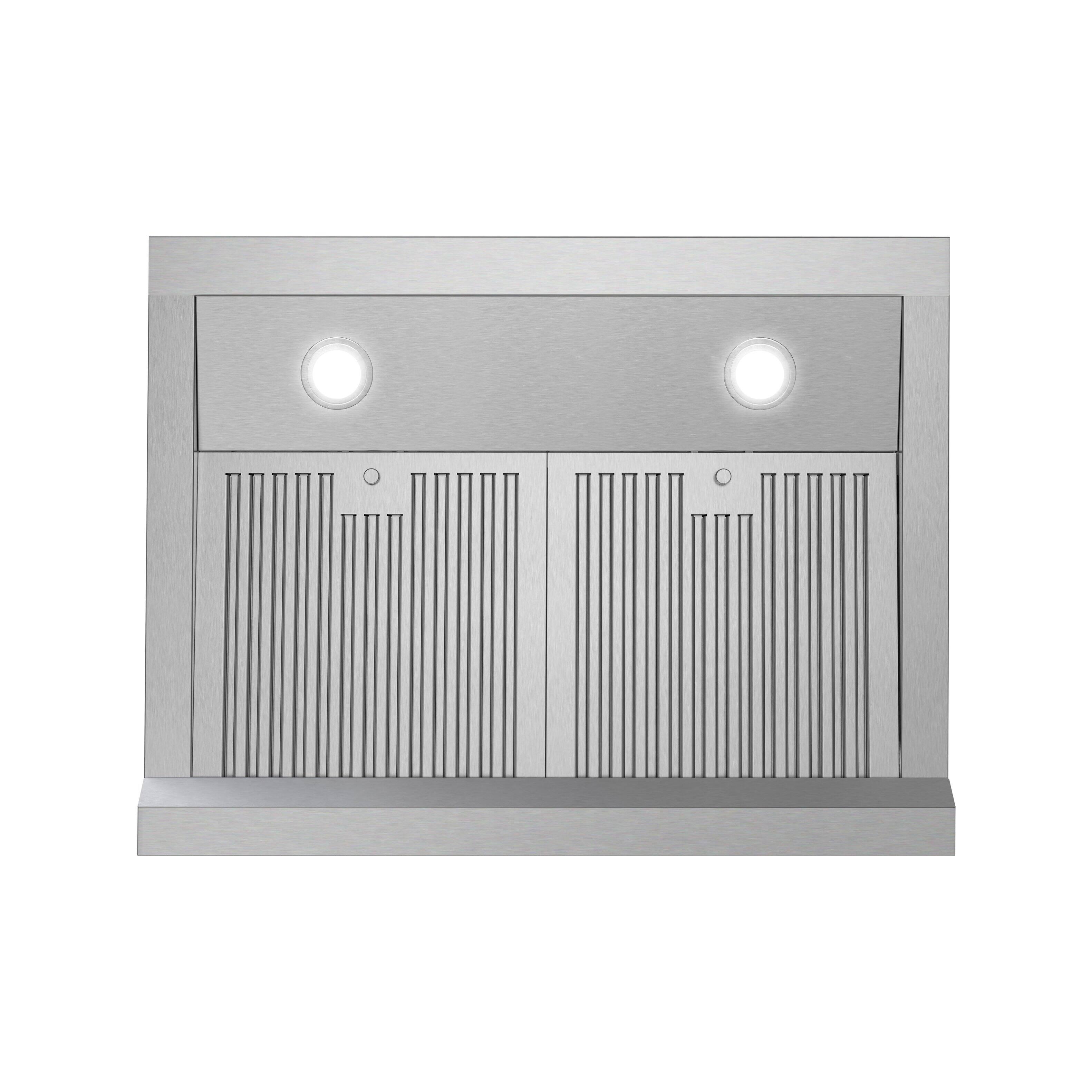 Alt View 7. Streamline - 30 in. Andrano Ducted Undermount 406 CFM Range Hood, Baffle Filters, Touchpad Control, LED Lights - Brushed Stainless Steel.