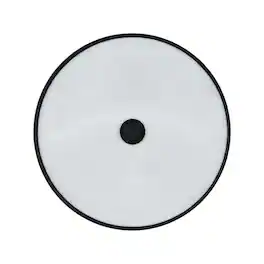 Living District - Hazen 2 light 12 inch Flat Black flush mount - Flat Black And White