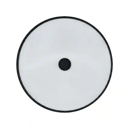 Front. Living District - Hazen 2 light 12 inch Flat Black flush mount - Flat Black And White.
