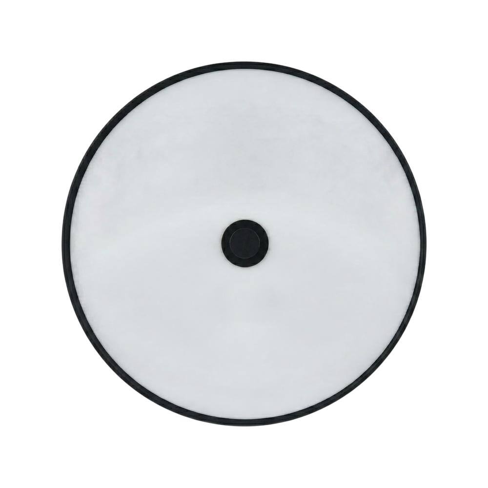 Front. Living District - Hazen 2 light 12 inch Flat Black flush mount - Flat Black And White.