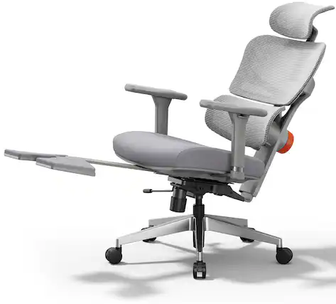 Front. Newtral - NT002 Gaming Chair Ergonomic Computer Desk Chair, High Back Swivel Adjustable Office Chair w/ 4D Armrests/Lumbar Support - Gray.