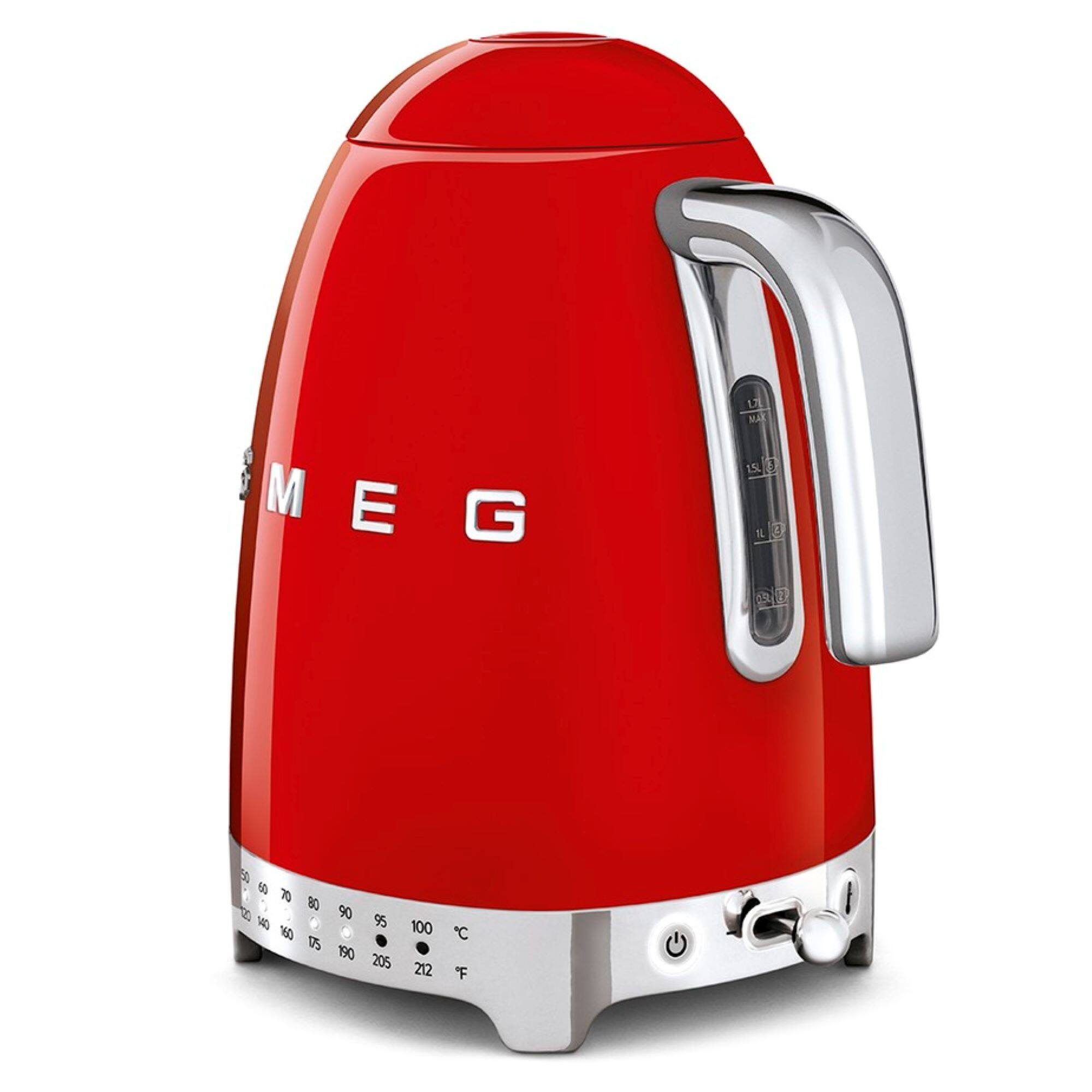 Left. SMEG - KLF04 7-Cup Variable Temperature Kettle - Red.