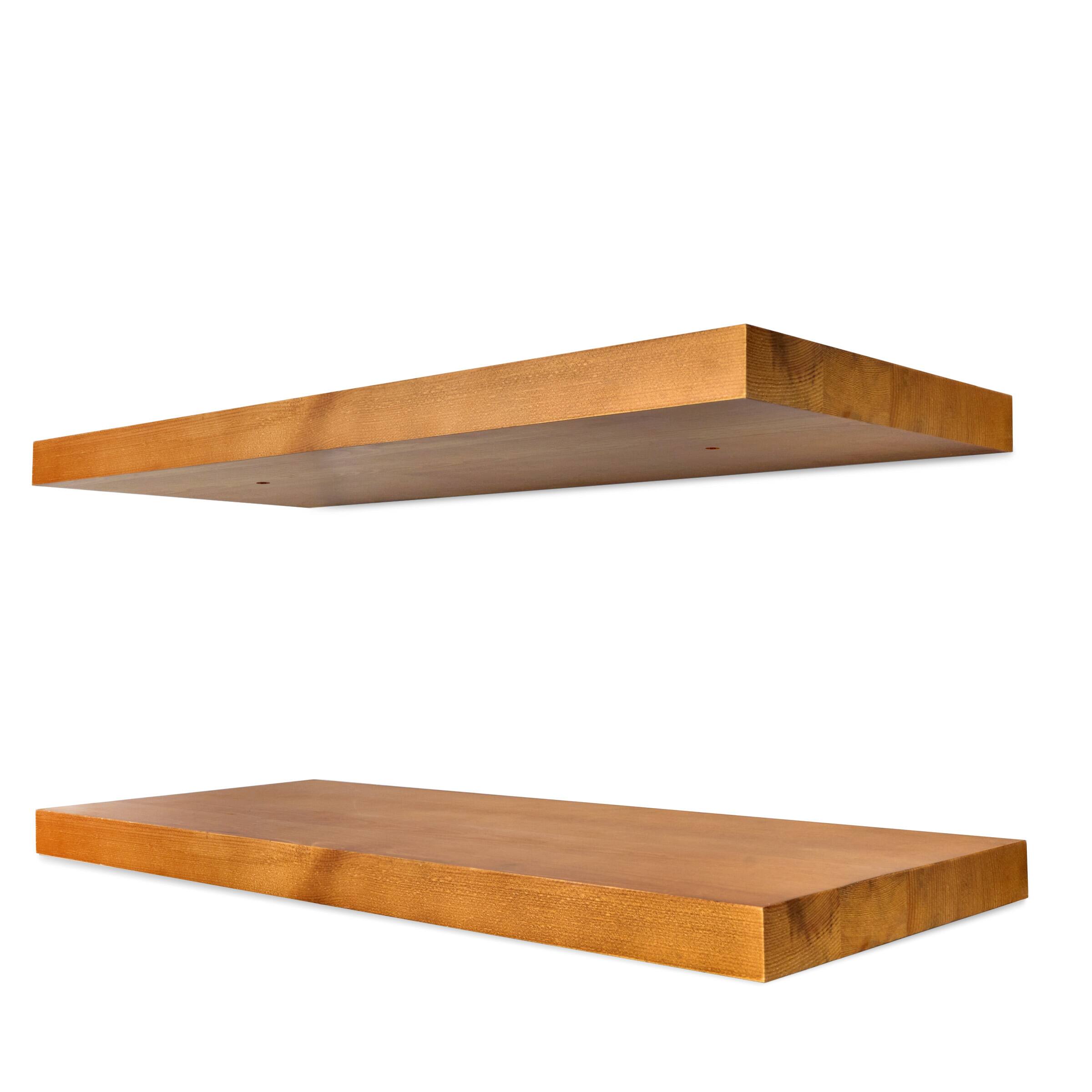 Alt View 6. Sorbus - Sorbus 2 Pack 24" Solid Wood Floating Shelves - for Bathroom Decor, Books, Bedroom & Living Room - Maple.
