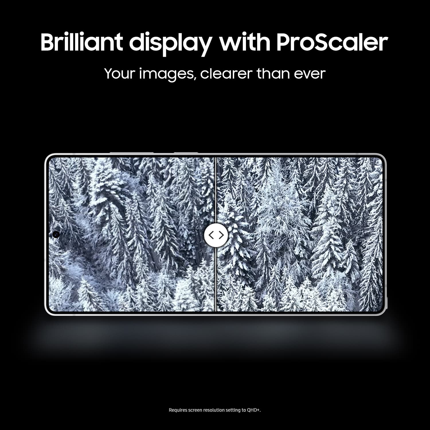 Your images, clearer than ever with ProScaler. Requires screen resolution setting to QHD+.