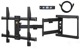 Comfort Essence - Arm Corner Tv Wall For Tvs Single Stud Full Motion Articulating Bracket With Extension Swivel Tilt Max Vesa - Full Motion 37-75inch