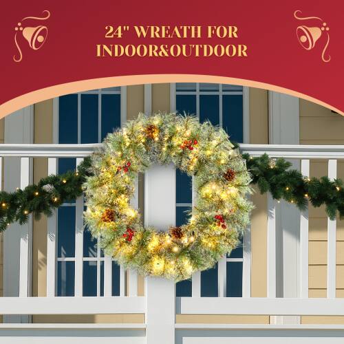 24" WREATH FOR INDOOR & OUTDOOR