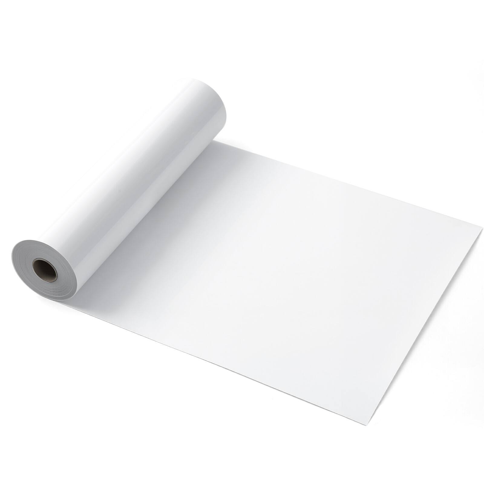 Alt View 5. VEVOR - Heat Transfer Vinyl, 12 in x 50 ft, Glossy White HTV Iron on Vinyl Roll, Easy to Cut and Weed, Strong Adhesion - Glossy White.