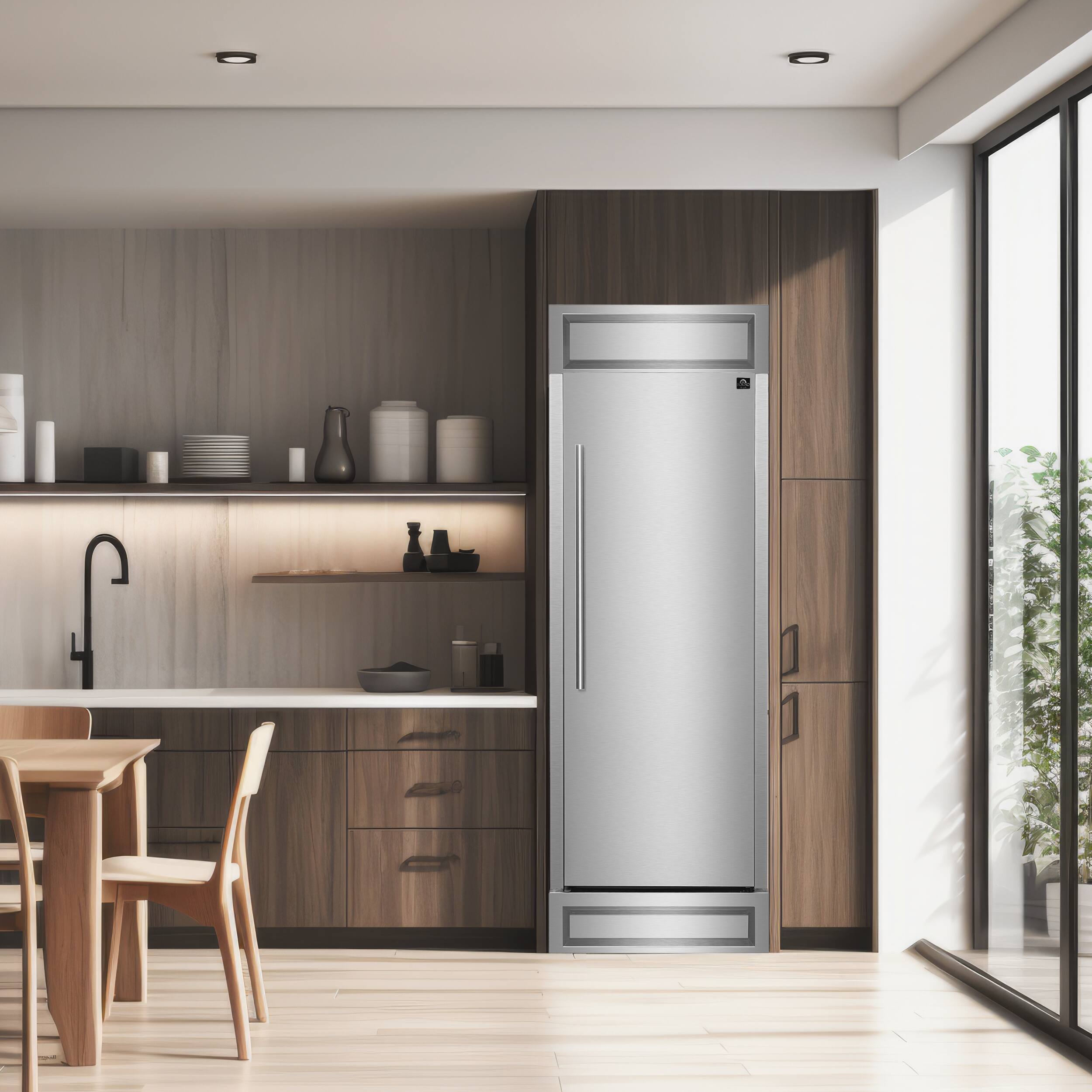 Alt View 9. Forno Appliances - Maderno 13.6 Cu. Ft. Built-In Convertible Refrigerator/Freezer with Decorative Grill and Right Swing Door - Stainless Steel.