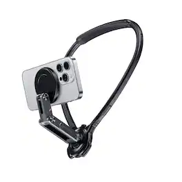 Cluzine - Magnetic Neck Camera Mount Phone Holder, Anti-Shake Hands-Free POV Mount for Vlogging & Sports