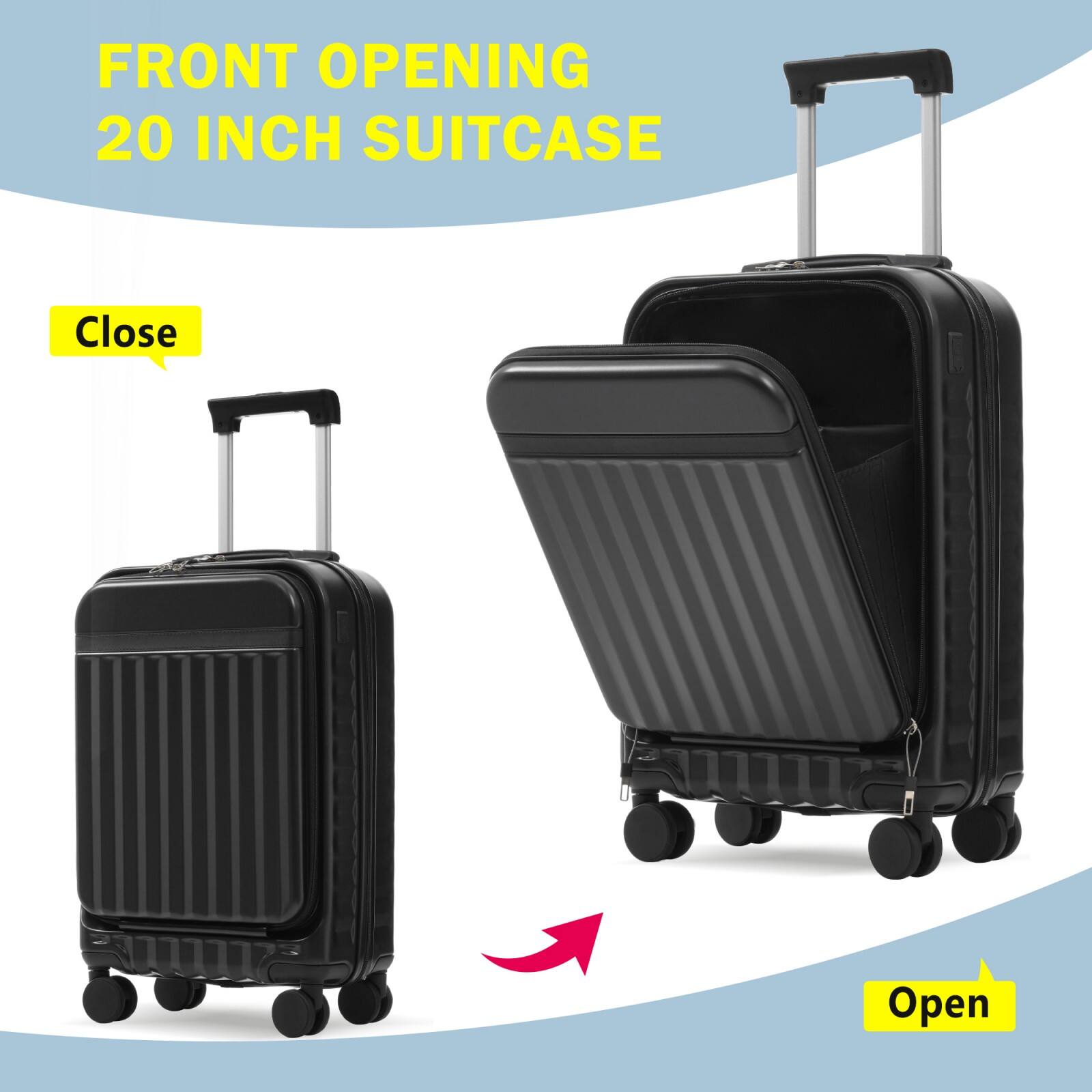 FRONT OPENING  
20 INCH SUITCASE  

Close  
Open