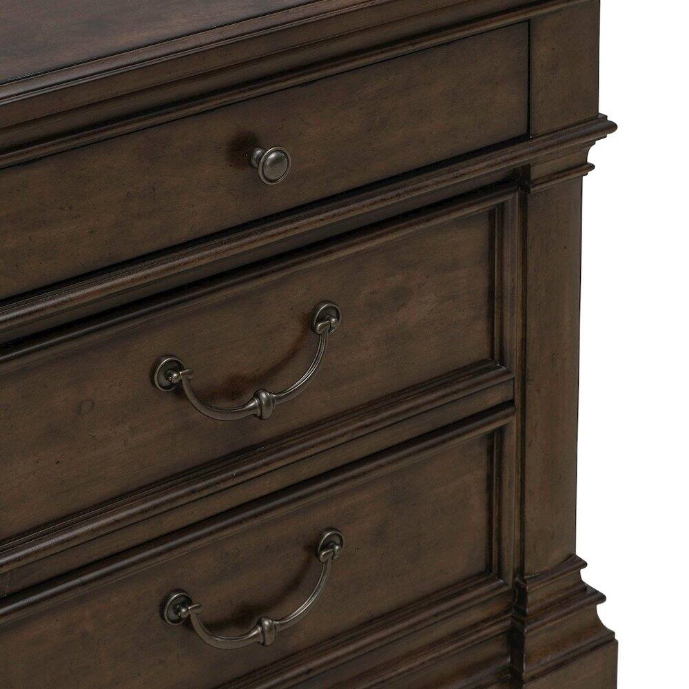 Alt View 8. Liberty Furniture Industries - Arden Road Bedroom Nightstand w/ Charging Station AC USB-A USB-C - Satin Cherry - Satin Cherry.
