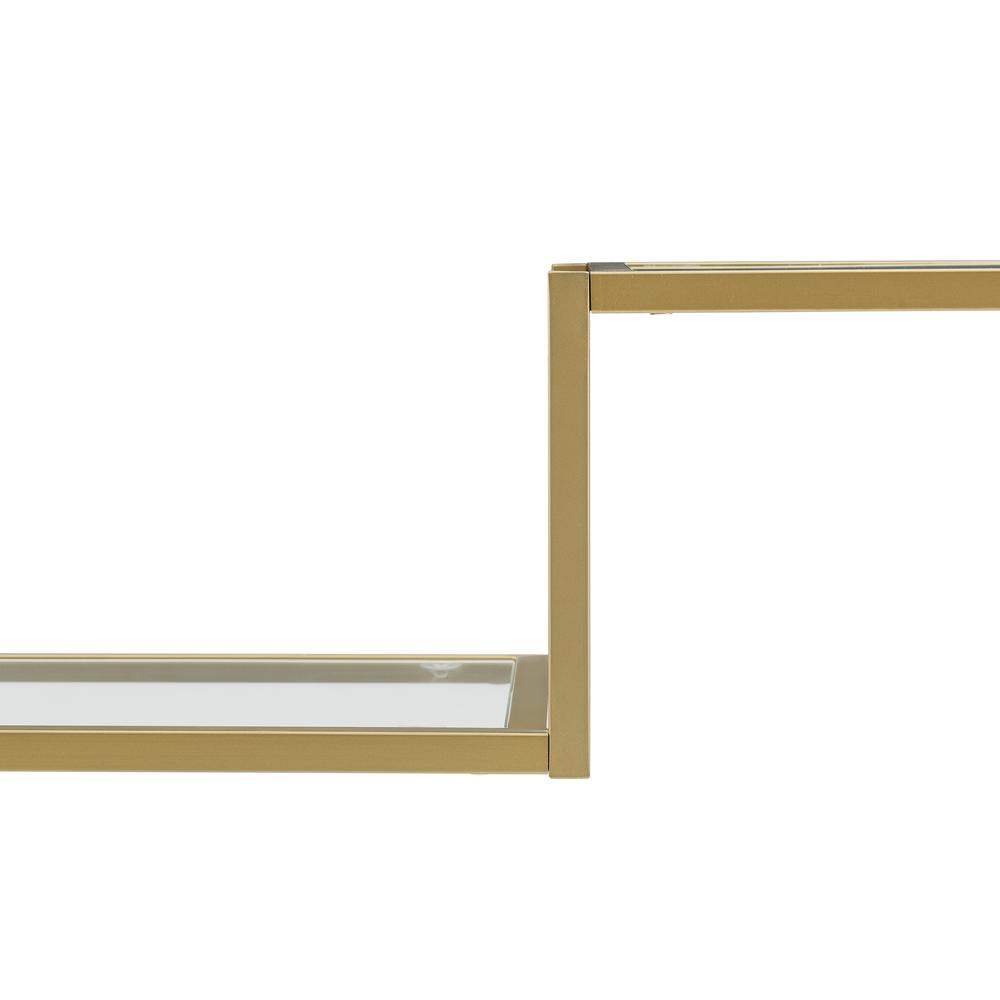 Left. Crosley Furniture - Sloane Etagere Bookcase - Gold.