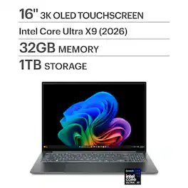 Acer - Swift 16 AI - Copilot+ PC - 16" 3K OLED Touchscreen Laptop - Intel Core Ultra X9 388H - 32GB Memory - 1TB Storage - Basalt Gray