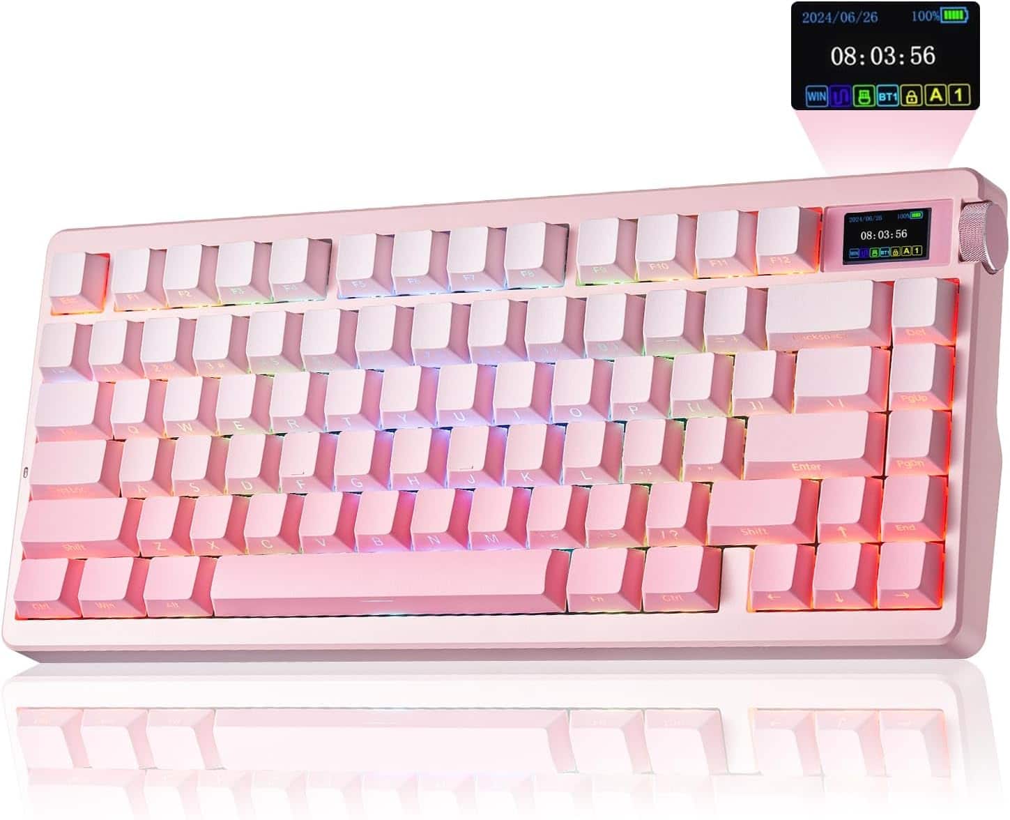 AULA Nova75 Wireless Mechanical Gaming Keyboard, RGB, Tri Mode