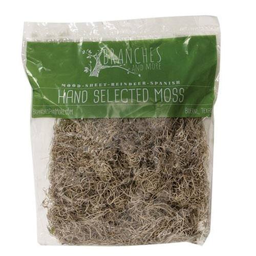 BRANCHES AND MORE  
MOOD-SHEET-REINDEER-SPANISH  
HAND SELECTED MOSS  
BOERNE, TEXAS
