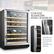 Alt View 19. Lanbo - 44 Bottle Compressor Dual Zone Wine Fridge with Recessed Interior LED Lighting - Black.