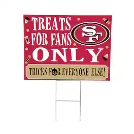 Evergreen Enterprises - San Francisco 49ers 18" x 24" Halloween Treats Outdoor Yard Sign - Multicolor