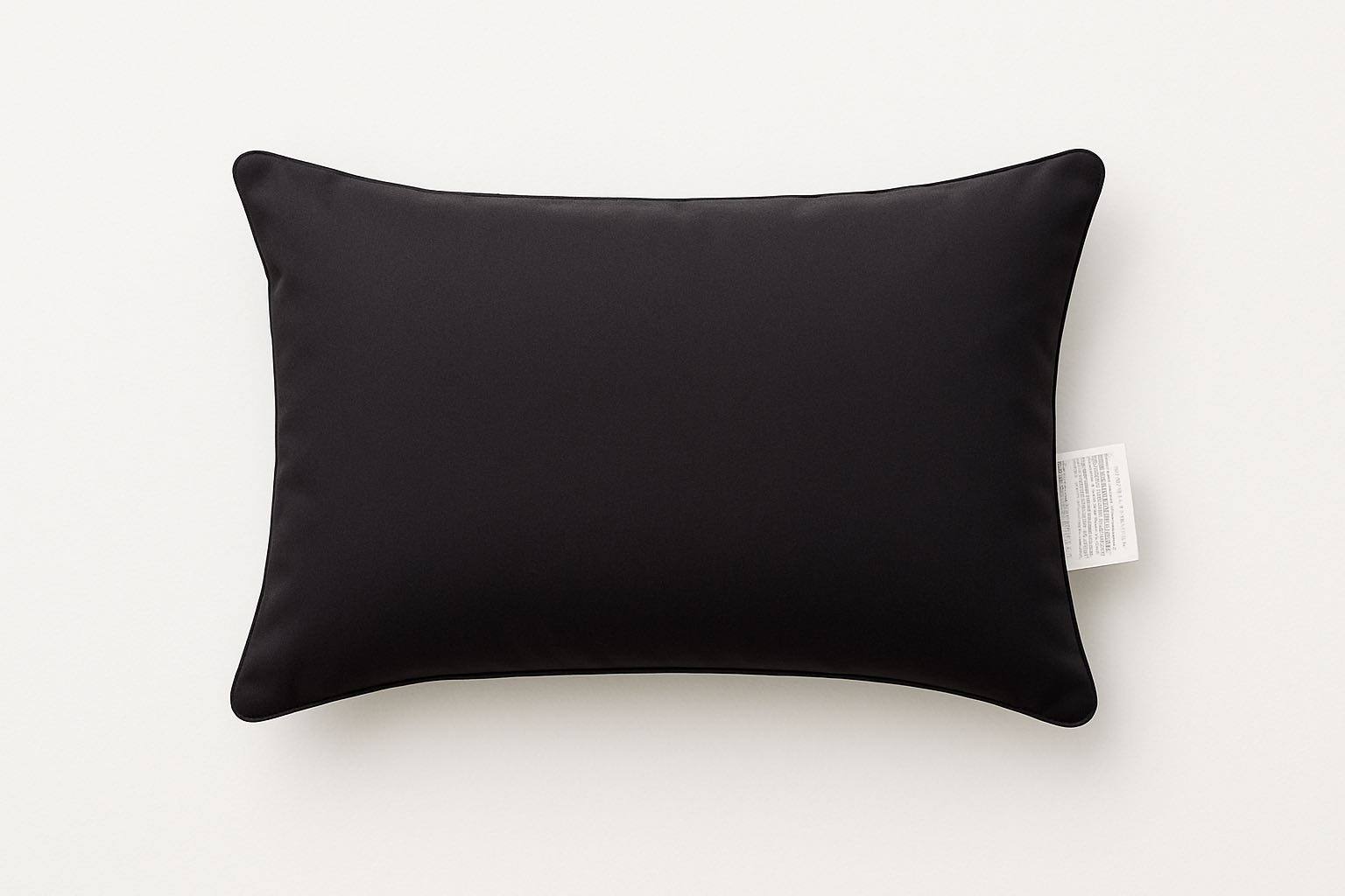 Angle. LuXeo - 2-Pack Indoor-Outdoor Throw Pillow/ Size:14" x 20" - Black.