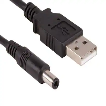 Front. Sanoxy - Sanoxy 3ft USB 2.0 A Male to DC 5.5 mm x 2.1 mm Power Cable - Black.