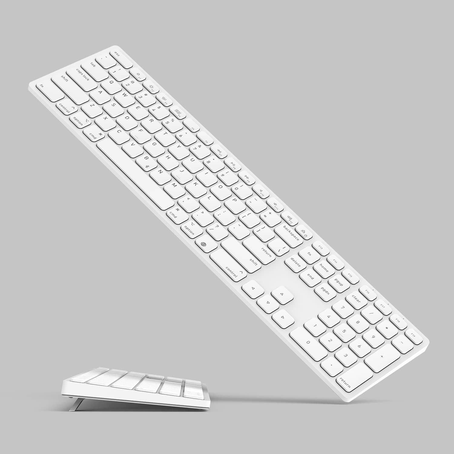 Cozy Serene - Full-size Wireless For Os Layout With Numeric Keypad Risers 90-day Life Rechargeable Scissor-switch Tactile Typing - Full-Size Wireless Keyboard