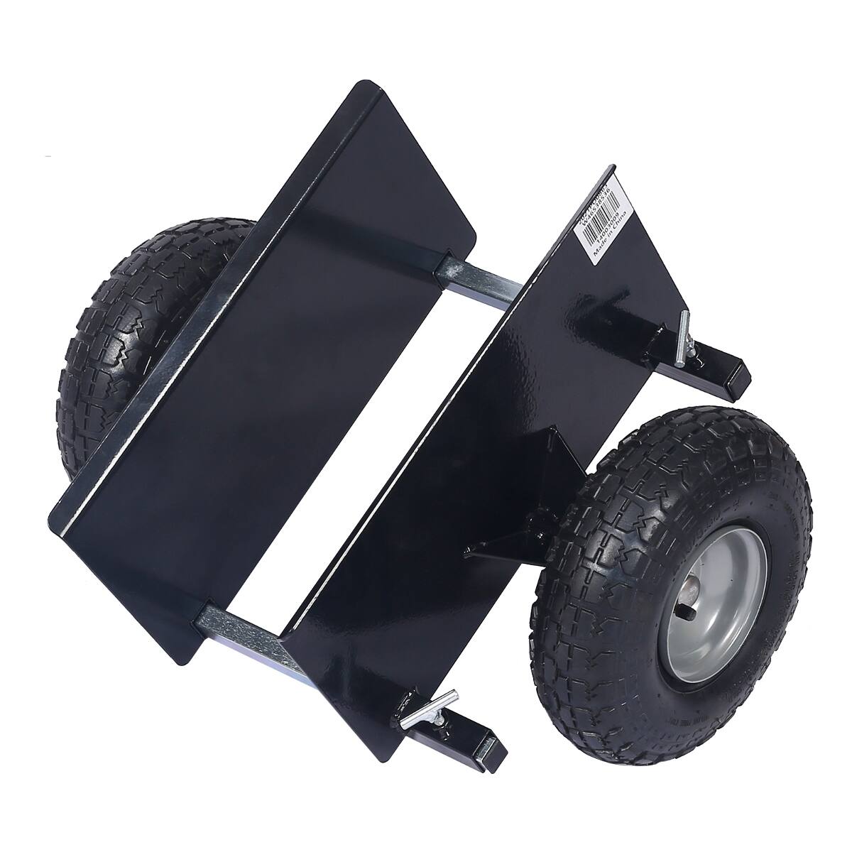 Front. Ropilly - Ropilly 600 lb panel dolly with 10 inch pneumatic wheels for doors and panels - Black.
