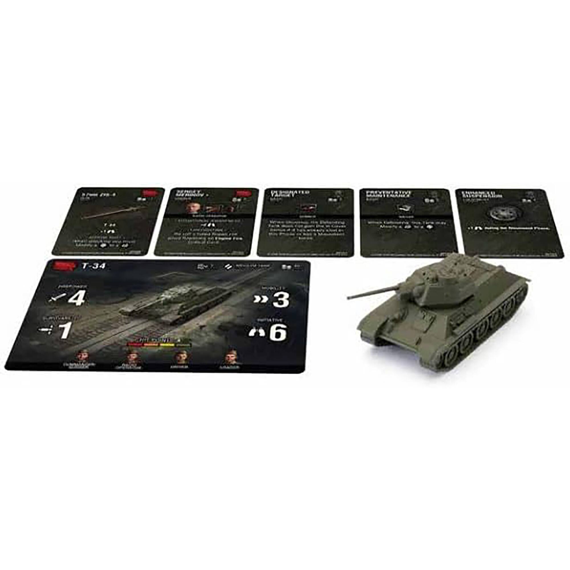 The text on the image reads: "T-34 4 1 3 6". This text is likely related to a game or a military context, as it refers to a tank and its specifications. The numbers "4", "1", "3", and "6" could represent different aspects of the tank's performance, such as its speed, firepower, or armor. However, without more context, it is difficult to determine the exact meaning of these numbers.