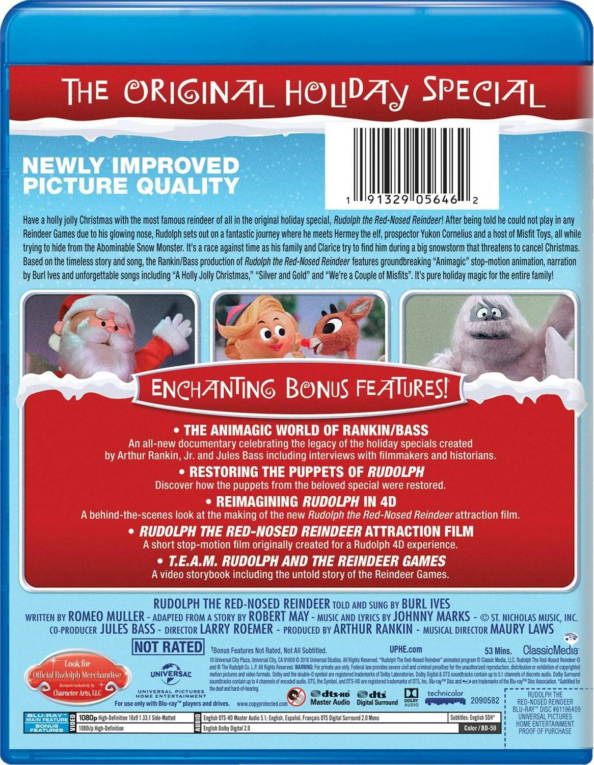 Back. Rudolph the Red-nosed Reindeer (Deluxe Edition) [Blu-ray].