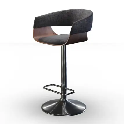 Simpli Home - Lowell Adjustable Swivel Bar Stool - Charcoal Grey