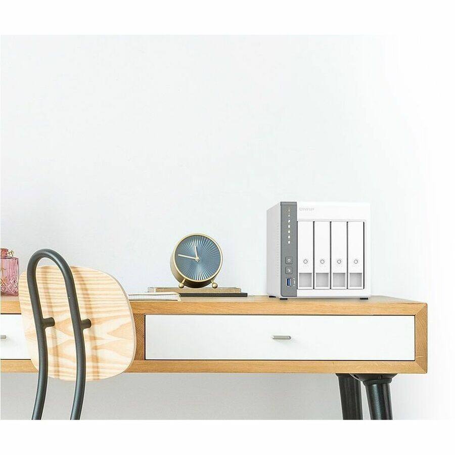 Alt View 5. QNAP - QNAP TS-433-4G-US 4 Bay NAS Diskless System Network storage - Black.