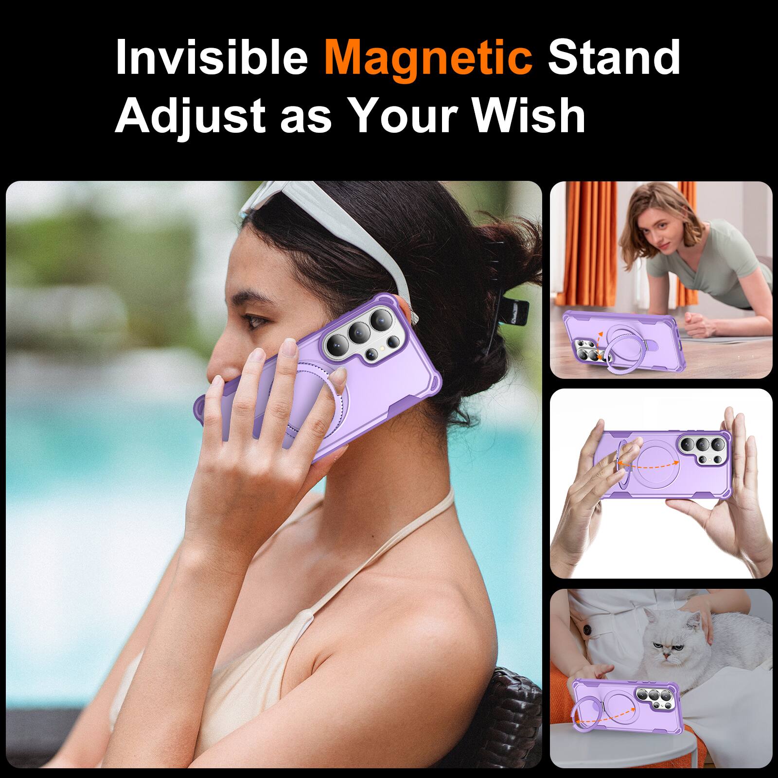 Invisible Magnetic Stand  
Adjust as Your Wish