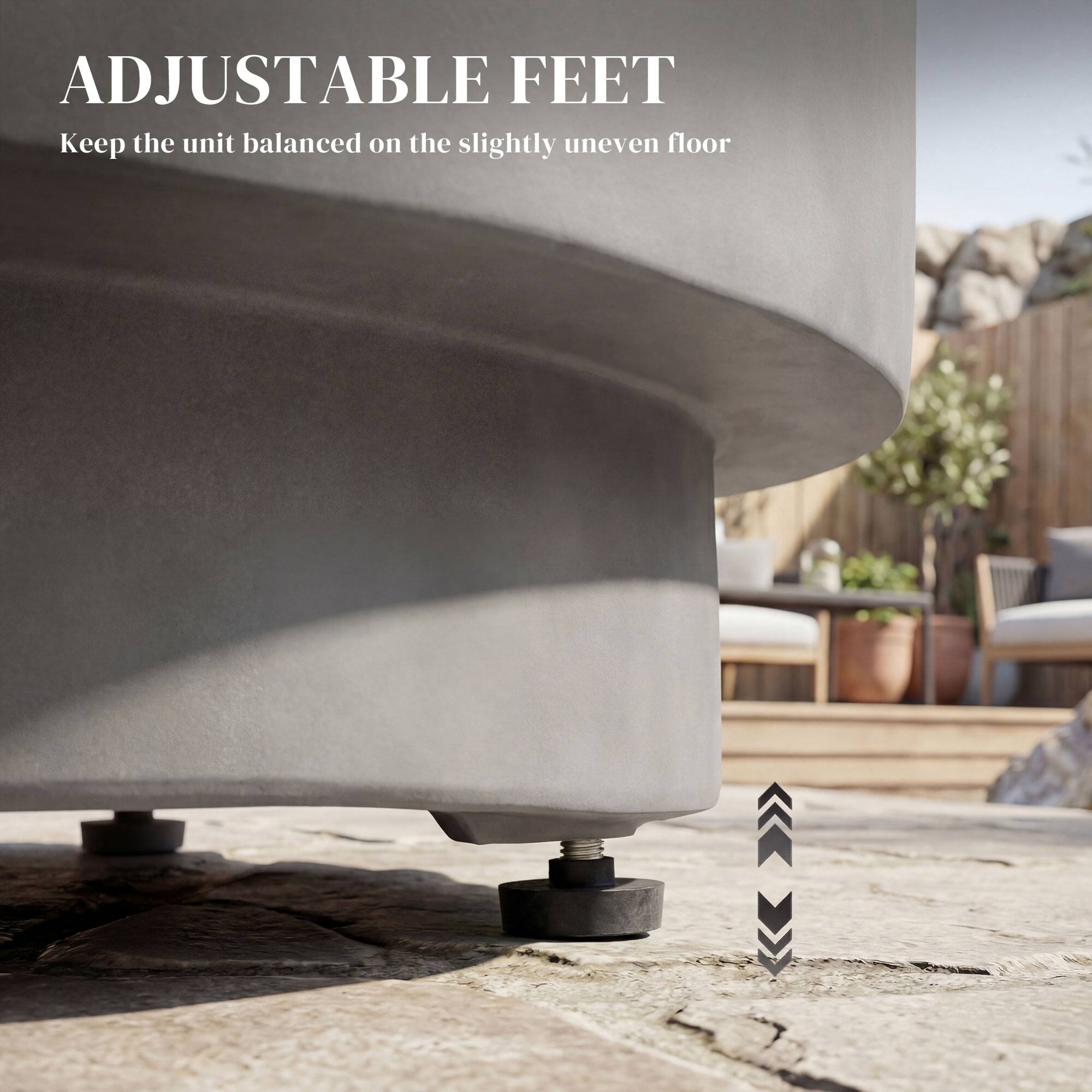 ADJUSTABLE FEET  
Keep the unit balanced on the slightly uneven floor