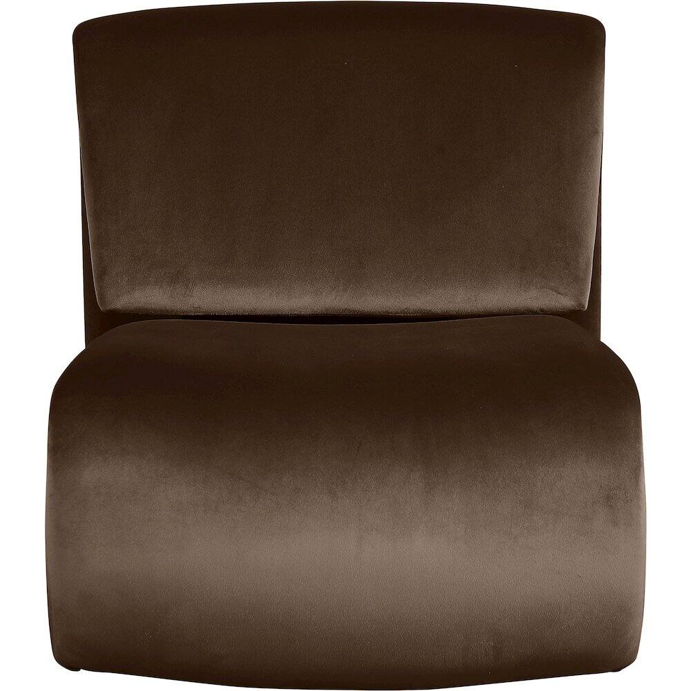 Alt View 2. Meridian Furniture - Nouveau Brown Velvet Accent Chair - Brown.