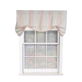 RLF Home - Faded Stripe Butterfly 100% Cotton Rod Pocket Lined Window Valance 50" x 17" - Pink