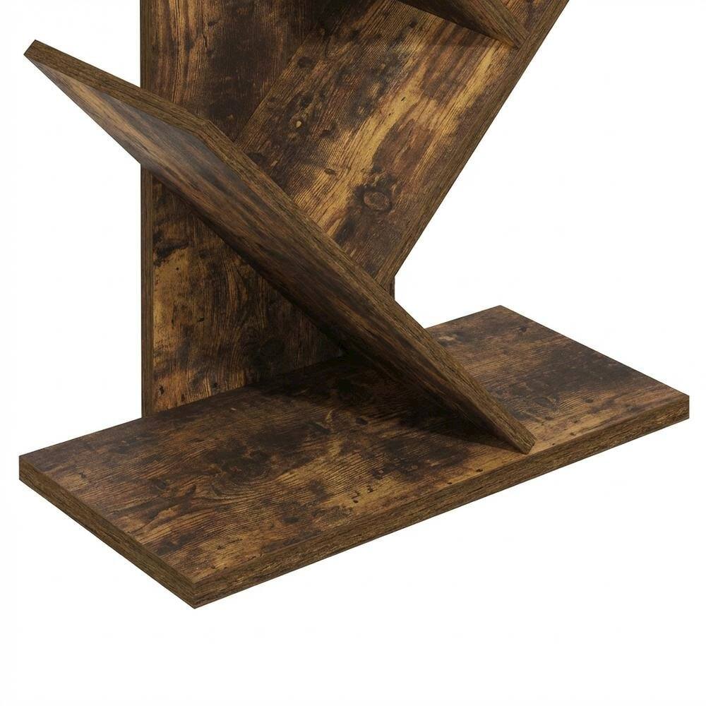 Alt View 2. FurniFact - Wood Bookcase with Sturdy Construction and Elegant Finish - Amber Pine.
