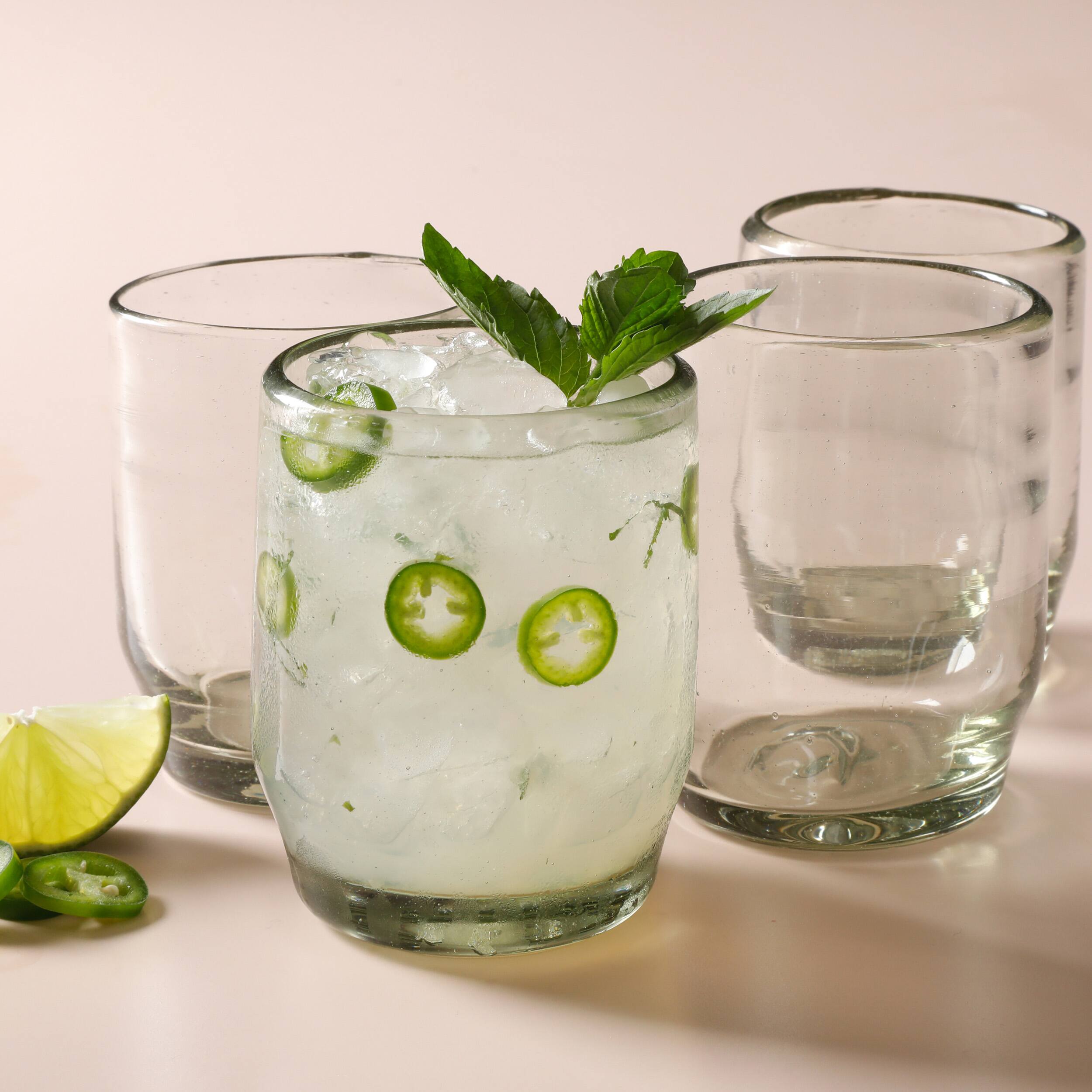 Alt View 2. Gibson - Cravings By Chrissy Teigen 4 Piece 8.2 Ounce Clear Glass Spanish Double Old Fashion Set - Clear.