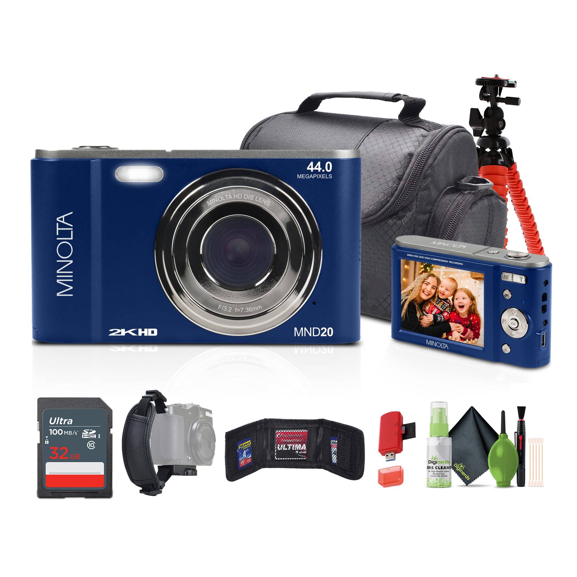 Minolta - MND20 44 MP / 2.7K Ultra HD Digital Camera - Blue price history on PriceWatchPro