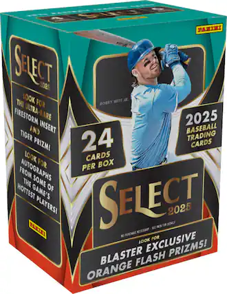 PANINI SELECT 2025
THE LOOK FOR BOBBY WITT JR.
FIRESTORM ULTRA-RARE 2025 AND INSERT BASEBALL TIGER 24 TRADING PRIZMI CARDS
LOOK CARDS FOR PER BOX FROM AUTOGRAPHS SOME THE OF HOTTEST GAME'S SELECT PLAYERS!
2025 FOR DETILS SEE PRCK PAXIKI NO PURCHASE NECESSARY FOR LOOK EXCLUSIVE BLASTER PRIZMS!
FLASH ORANGE