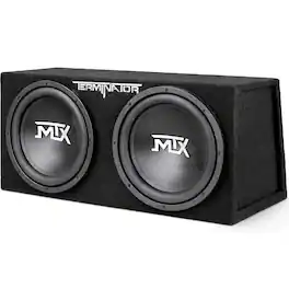 MTX - TNE212D 12-Inch 1200-Watt Car Audio Dual Loaded Subwoofer Box Enclosure - Black