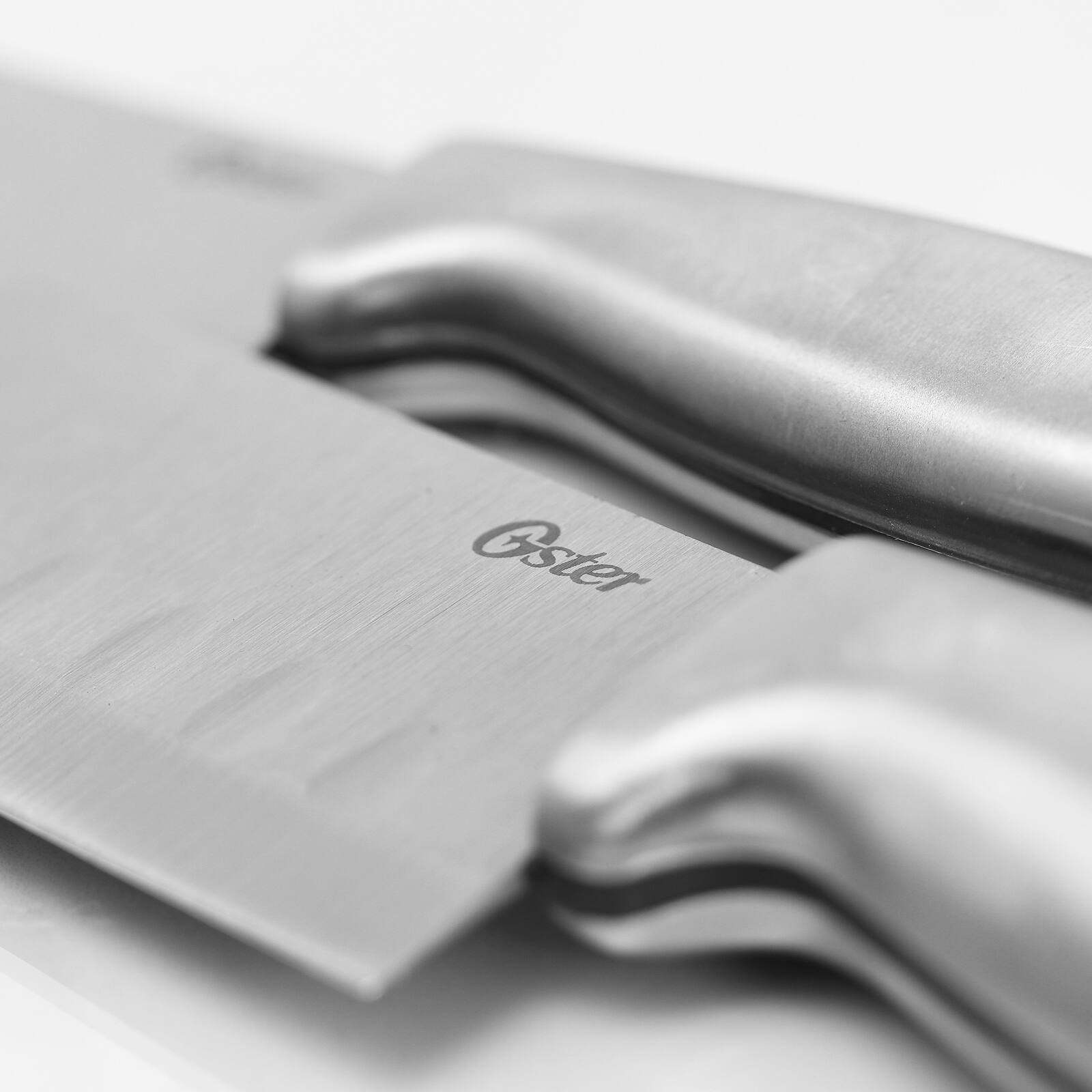 Alt View 1. Oster - Oster Baldwyn 2 Piece Stainles Steel Santoku Knife Set - Silver.